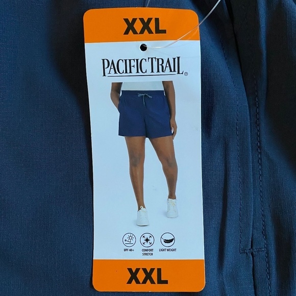 Pacific Trail Ladies' Casual Shorts, 5 Inch Inseam, Navy Blue, XXL NWT - Picture 5 of 13